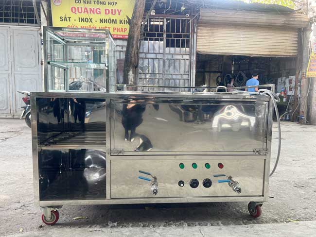 Khung xe bán bún riêu inox