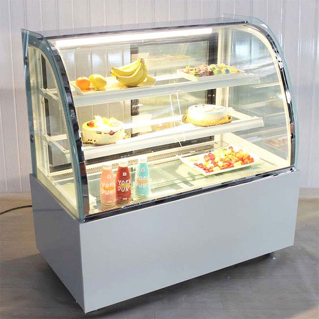 Tủ bánh kem 1m2 kính cong 3 tầng