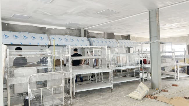 Khu vực tiếp nhận nguyên liệu