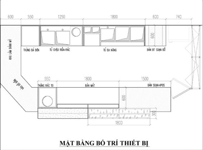 Demo bản vẽ quầy pha chế