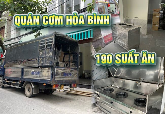 Dự án thi công bếp quán cơm tại Hòa Bình