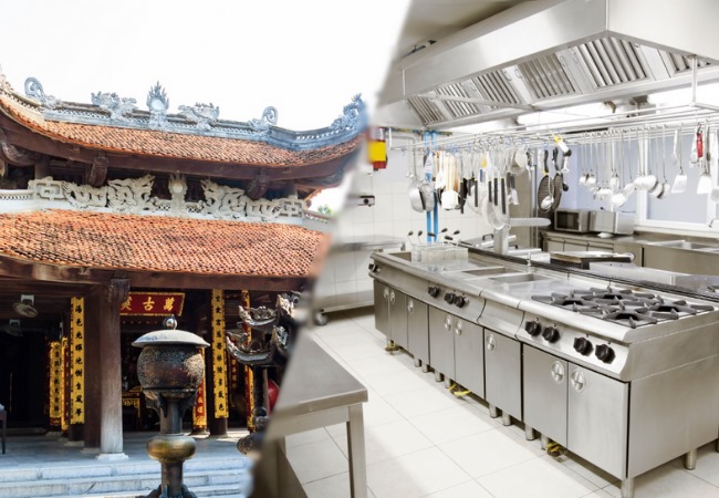 Thiết kế thi công bếp ăn nhà chùa