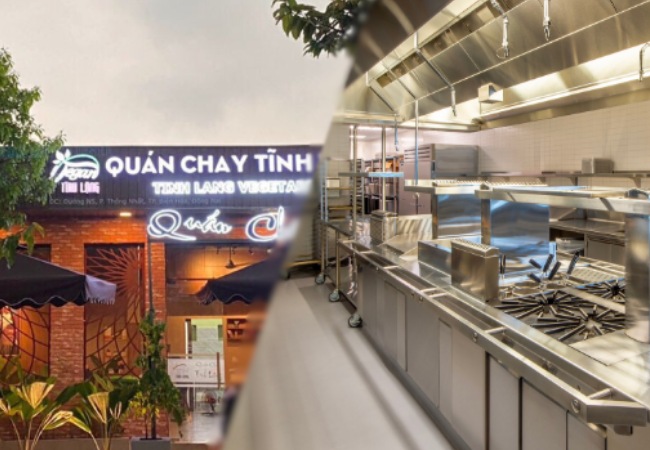 thiết kế thi công bếp nhà hàng chay