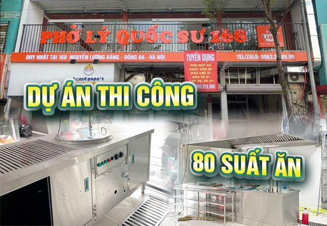 Thi công bếp quán phở Lý Quốc Sư
