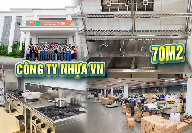 Dự án thi công bếp Cty Nhựa VN Hải Phòng