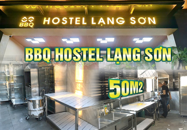 Dự án thi công Bếp khách sạn BBQ Hostel Lạng Sơn