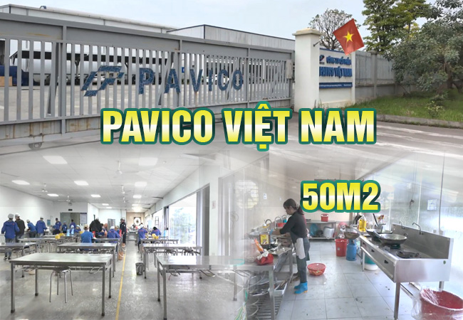 Dự án thiết kế thi công bếp Cty CP Pavico Việt Nam - Phú Thọ
